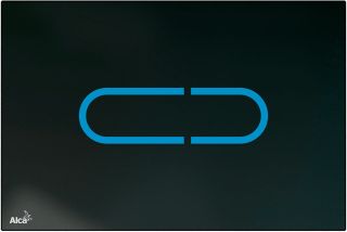 Кнопка управления AlcaPlast чёрная-стекло NIGHT LIGHT-1